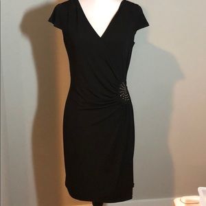 Bodycon cocktail holiday dress black studs sexy